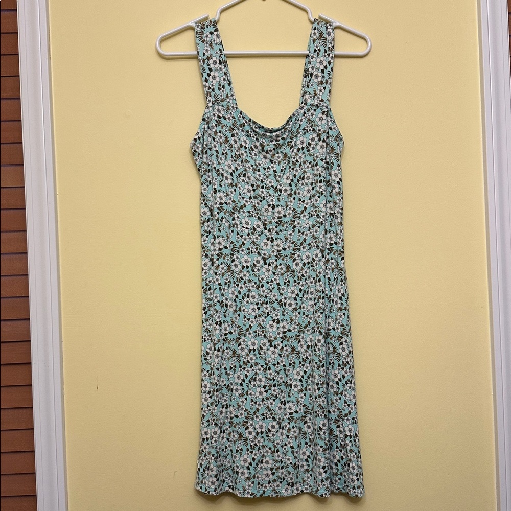 SO Blue and Brown Floral Dress
